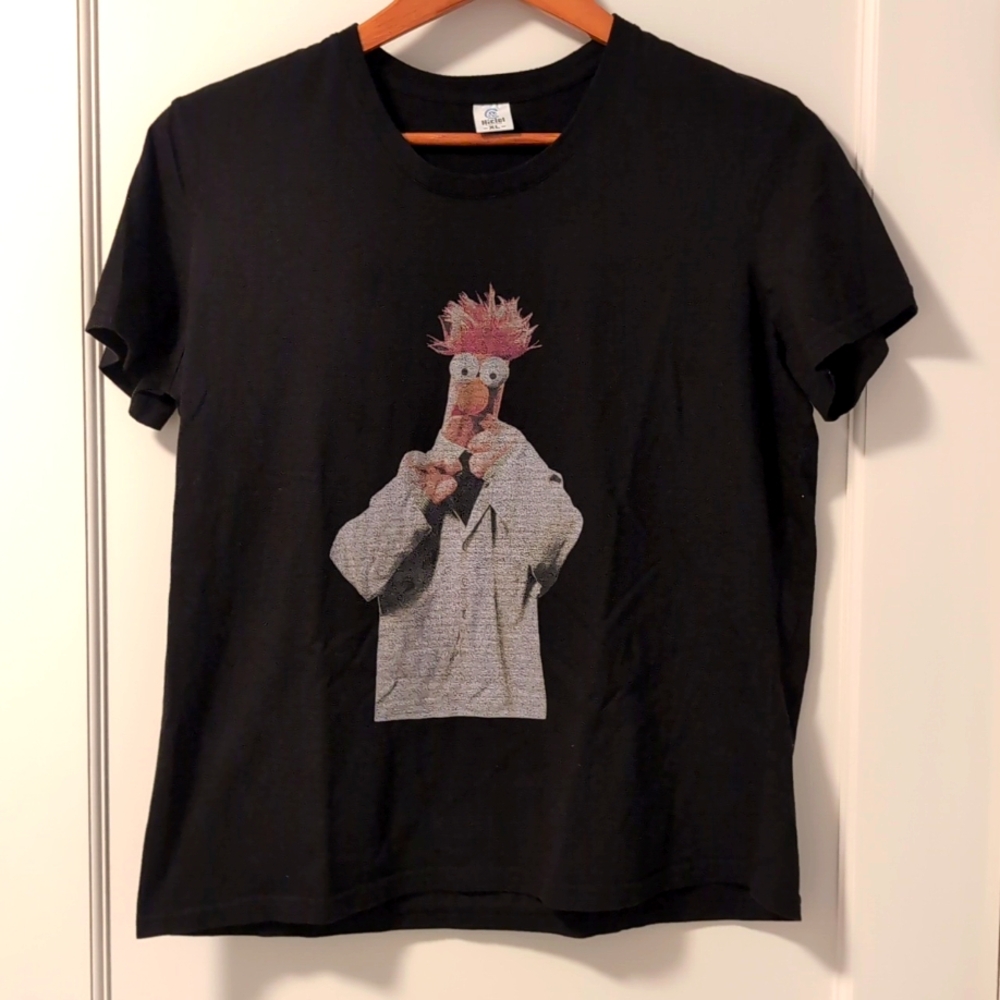 Black Women's XL Muppets Beaker T shirt